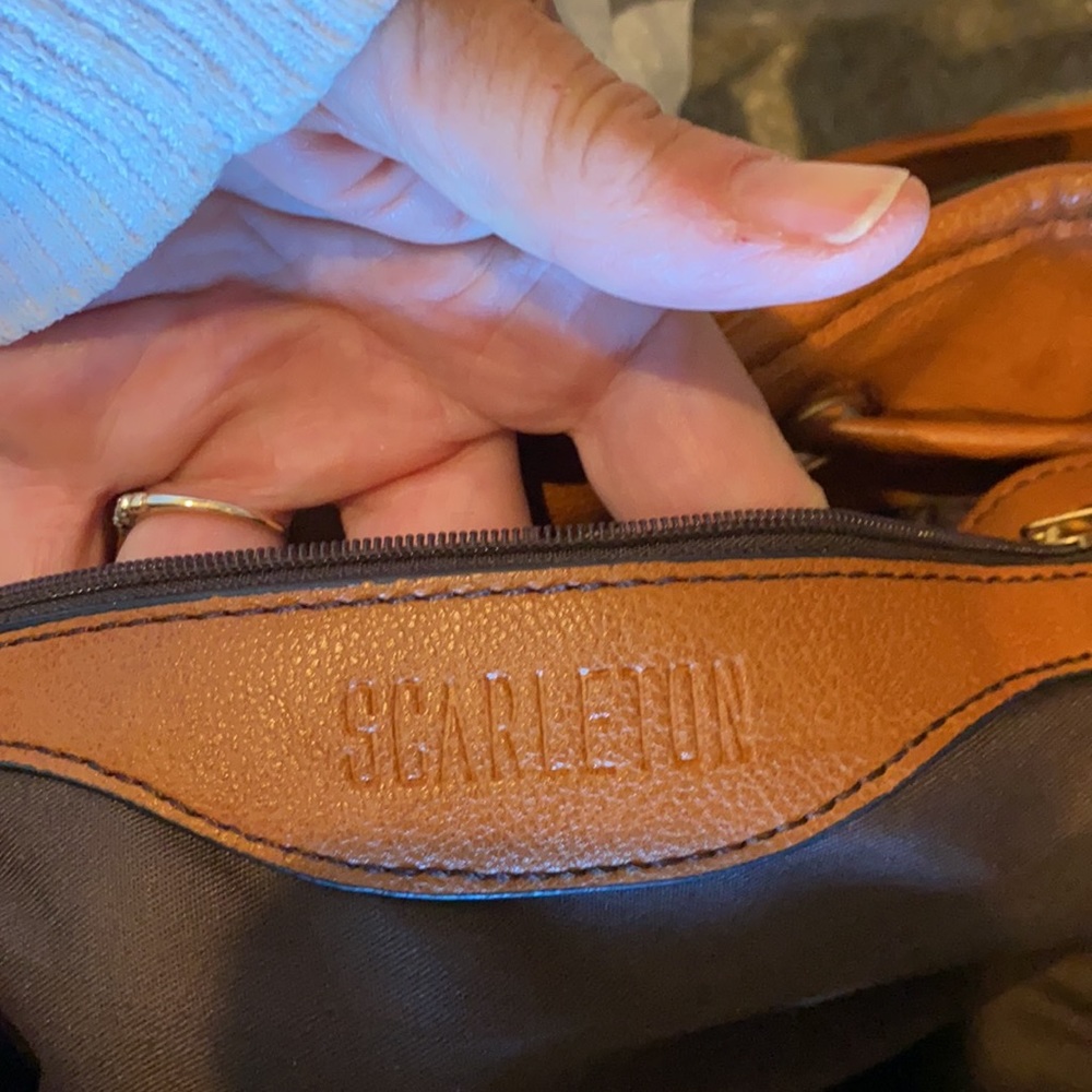 Scarleton Large Drawstring Brown Bag - Picture 8 of 12